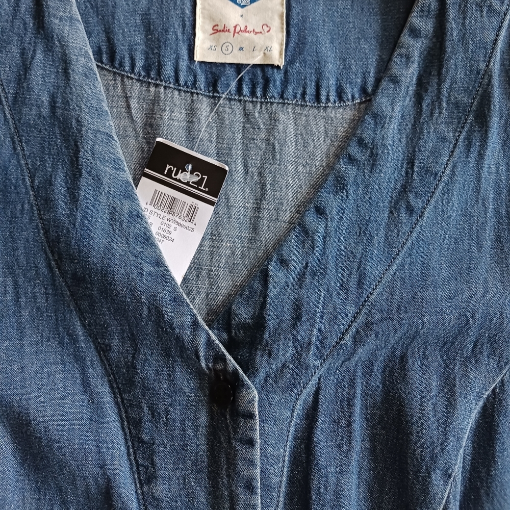 VTG Very cute button up Jean dress from Sadie Robertson collection Rue 21 - Picture 12 of 14